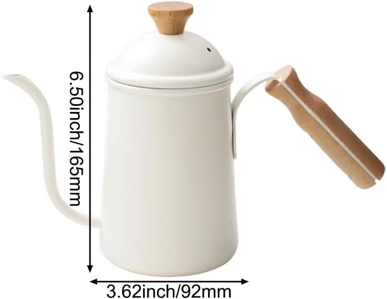650ml Stainless Steel Drip Coffee Pot Nonstick Pour Over Coffee Kettle Coffee Pot with Long Narrow Spout Hand