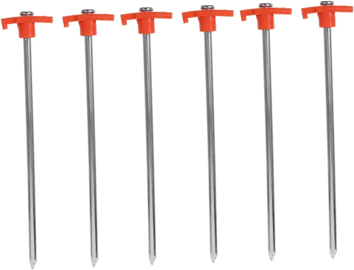 6pcs Heavy Duty Tent Stakes Lawn Beach Anchors Ground Pegs for Tents Tarps and Gazebos Portable Resistant Design