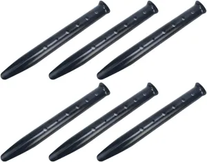 6PCS Snow Sand Tent Stakes Pegs, Aluminum Alloy U-Shaped Sand Tent Pegs Heavy Duty Ground Nails For Sand Snow Soft Soil Grass(black)