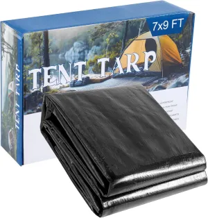 7 * 9FT Waterproof Camping Tarp, Lightweight Ground Cover, Outdoor Shelter for Hiking, Hammock, Backpacking, Beach