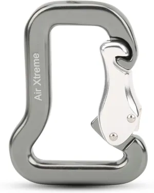 84x64x12mm/3.3x2.5x0.5in Parachute Carabiner, Heavy Duty Aluminium Alloy Locking Carabiner Clip Paraglider Master Main Hook