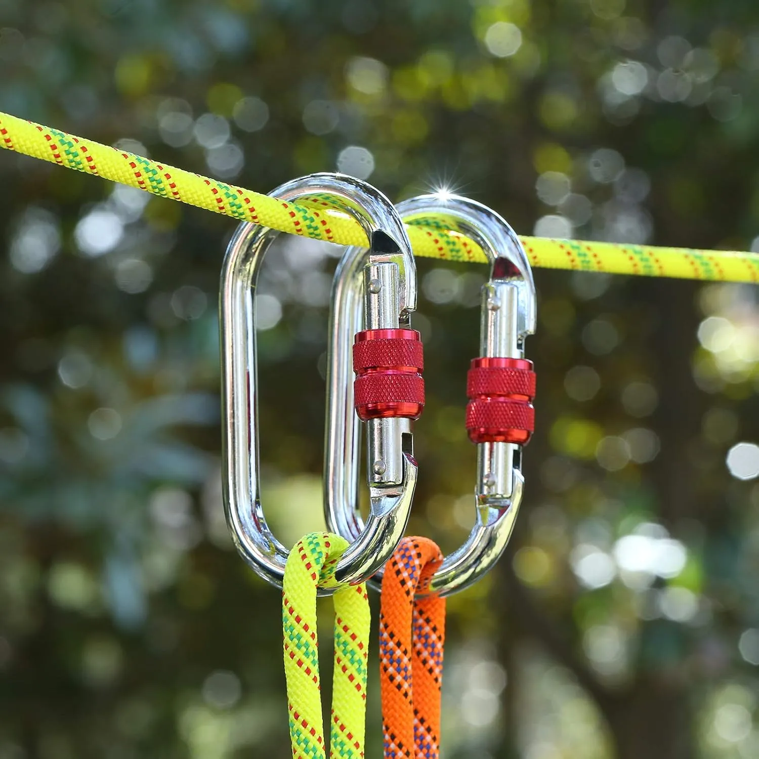 8MM Climbing Rope, 32ft/65ft/98ft/165ft/246ft High Strength Outdoor Safety Static Rock Climbing Rope, Escape Rope, Rappelling Rope, Fire Rescue Parachute Rope
