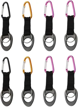 8Pcs Kettle Buckle Clips Portable Water Bottle Carrier Hooks for Camping Biking Hiking Lost Design for Easy Access and Attachment to Bags Belts