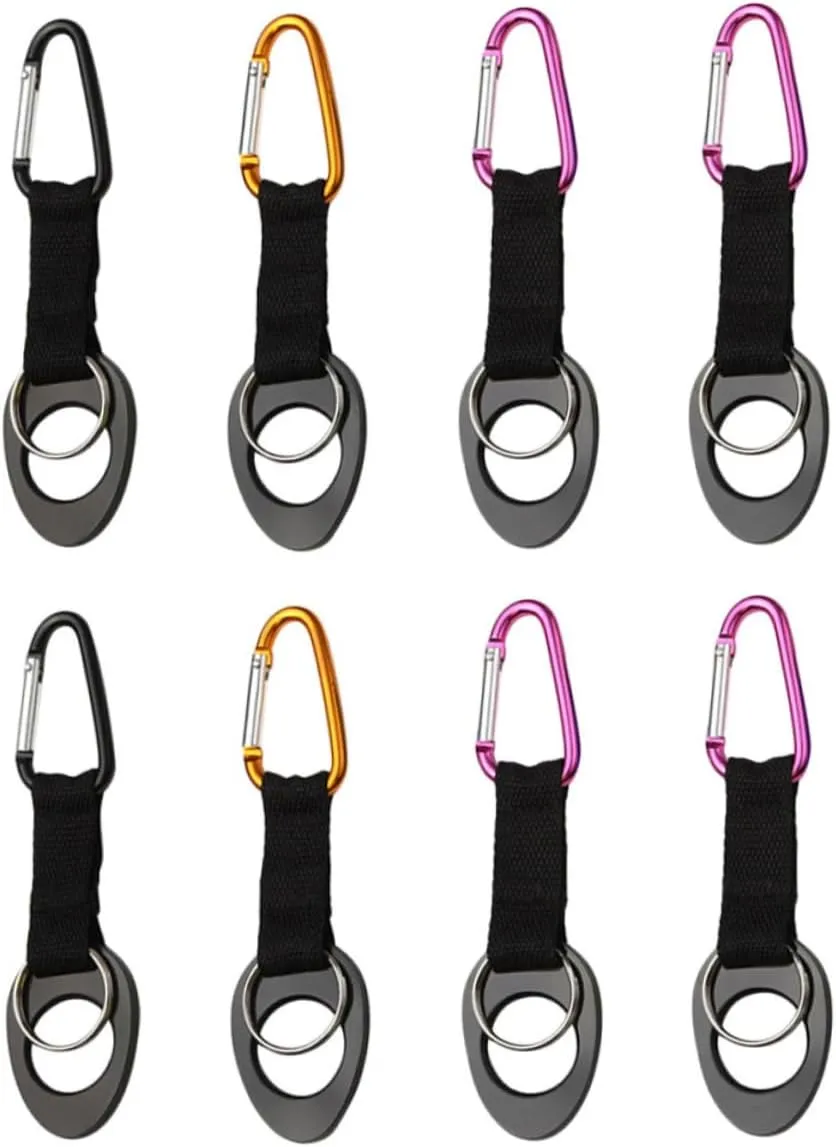 8Pcs Kettle Buckle Clips Portable Water Bottle Carrier Hooks for Camping Biking Hiking Lost Design for Easy Access and Attachment to Bags Belts
