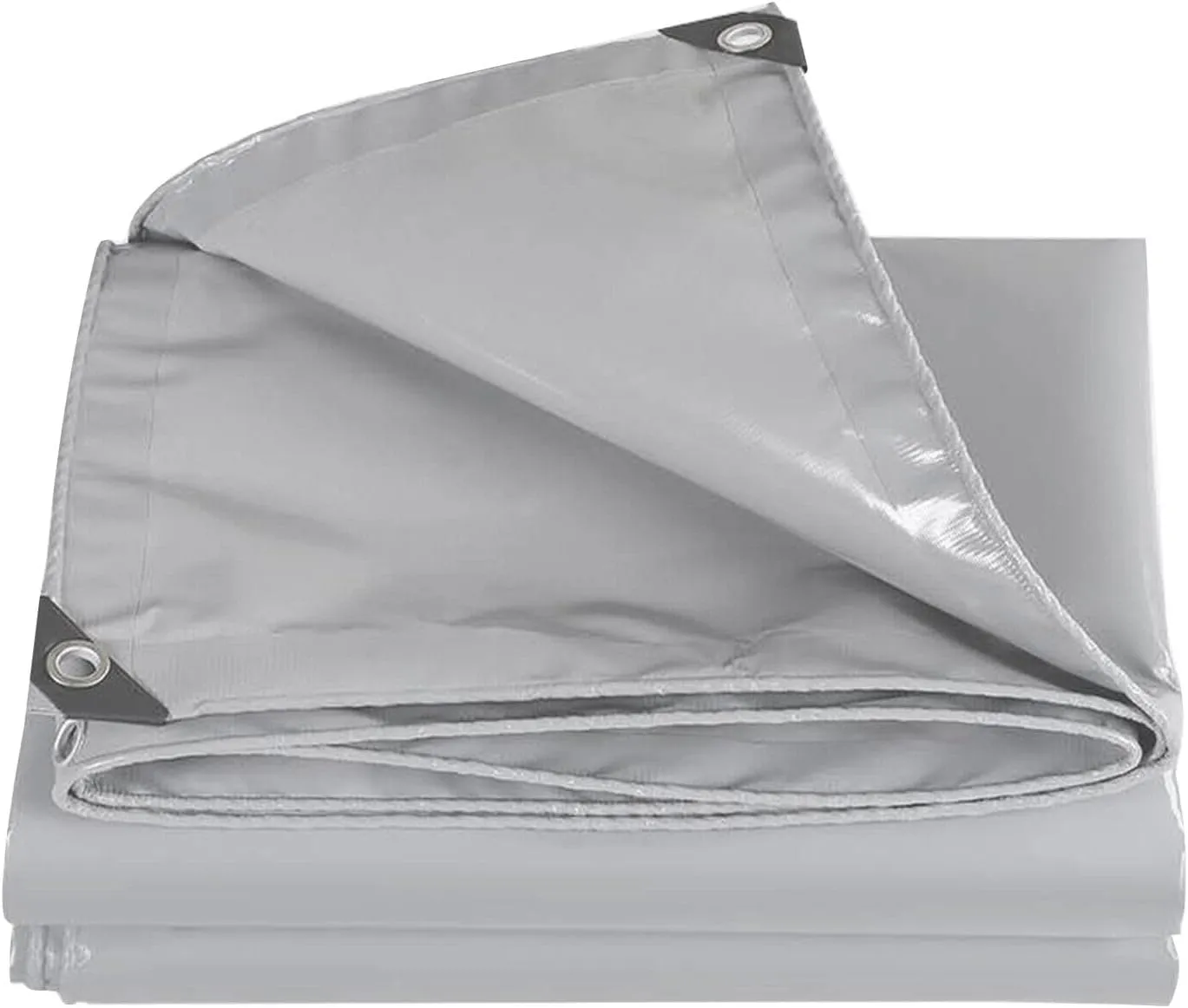 8x10 Ft Tarps Heavy Duty Poly Tarp Cover with Grommets and Tear Resistant, PVC Boat Waterproof Canopy Suitable for Roofing, Patio, Camping, Truck, Yacht, Protective Cover