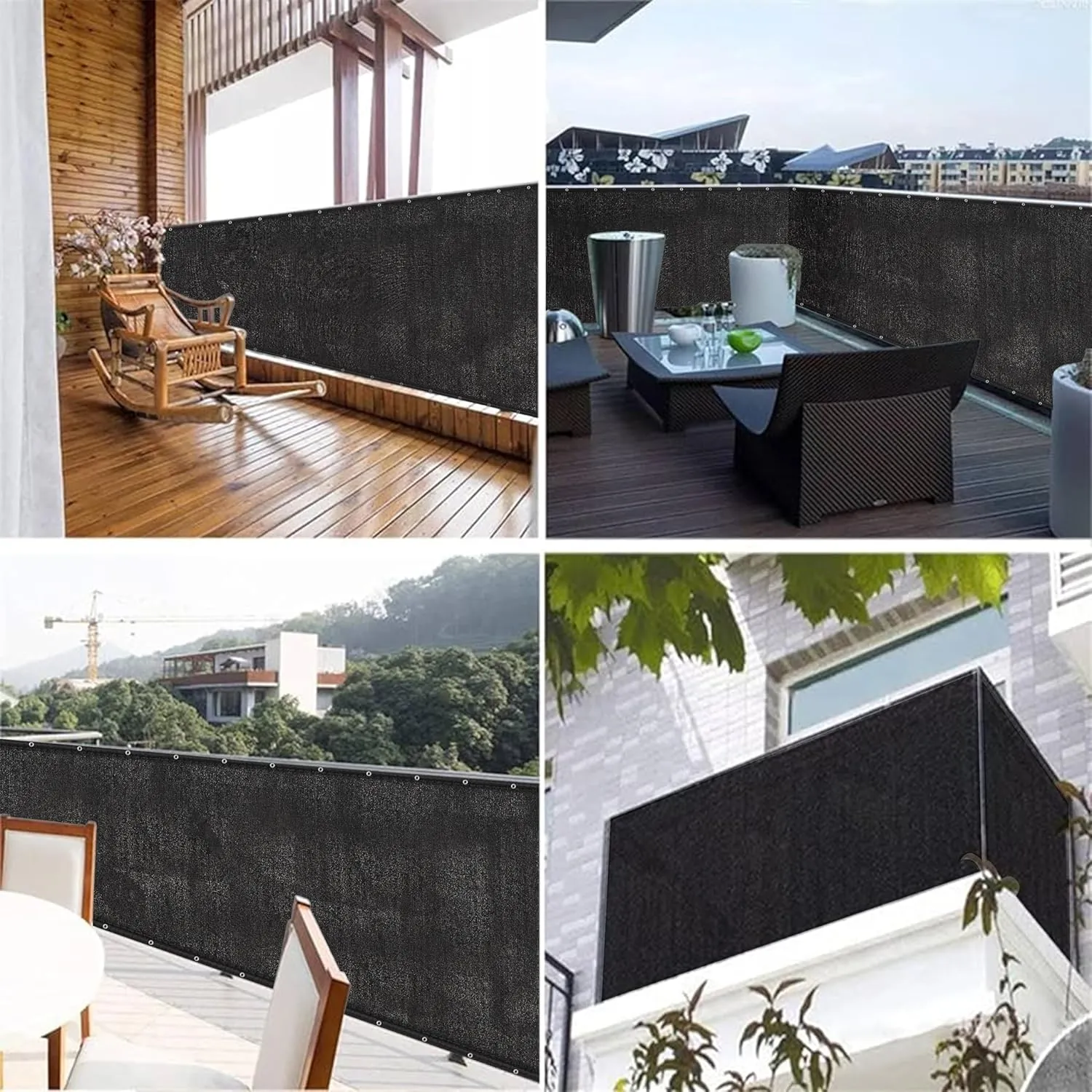 90% Heavy Duty Mesh Tarp with Grommets, 3' x 20' Shade Canopy for Patio, Garden Privacy Fence Screen, Outdoor Sun Shades for Backyard, Black