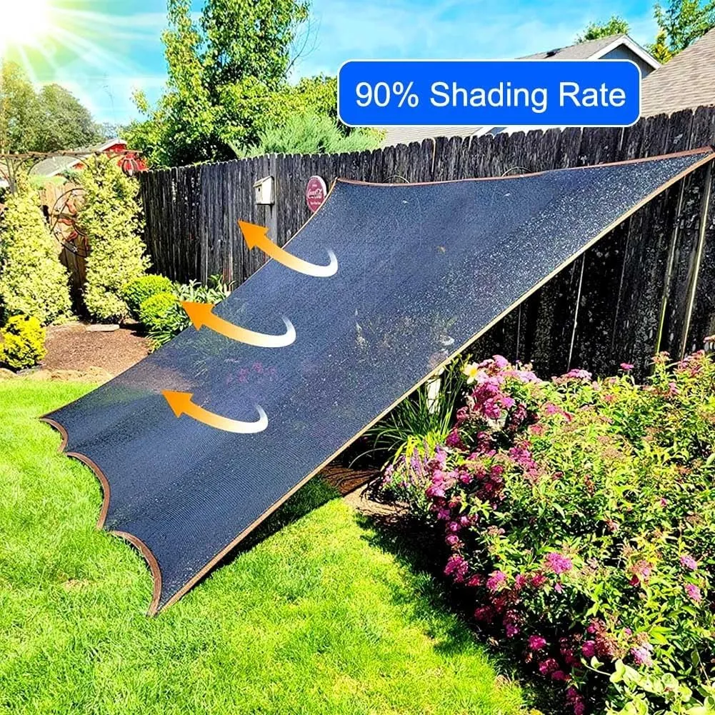 90% Shade Cloth for Garden Greenhouse Chicken Coop Pergola 7x16ft 10x13ft 17x20ft 23x26ft Sun Shade Net UV Resistant Mesh Tarp Plant Cover Sunblock Net(20 x 20 FT)