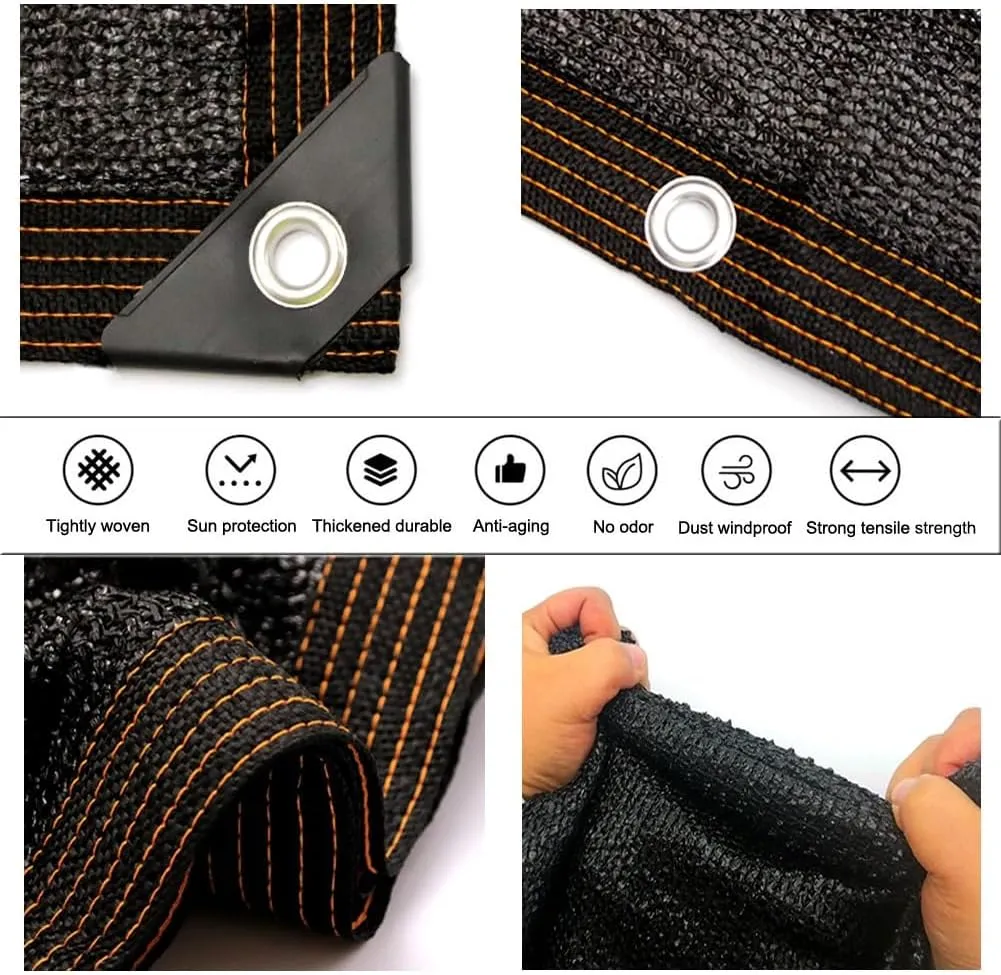 90% Shade Cloth for Garden Greenhouse Chicken Coop Pergola 7x16ft 10x13ft 17x20ft 23x26ft Sun Shade Net UV Resistant Mesh Tarp Plant Cover Sunblock Net(20 x 20 FT)