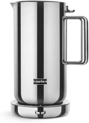 Aarke Kettle | Stainless Steel Hot Water Kettle | 360° Swivel Base | 1.2L / 5 Cups - Steel