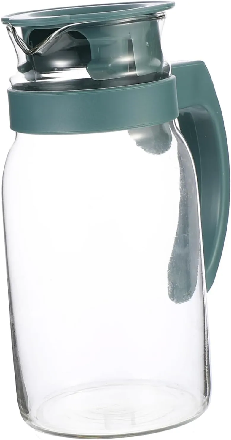 ABOOFAN 1Pc Multi Purpose Water Mug Heat Resistant Kettle Green Color for Home Office Easy Pour Spout Reusable Water Bottle for Juices Cold Beverages