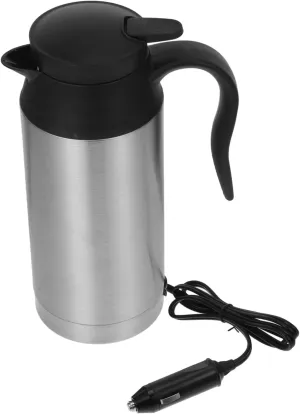 ABOOFAN Truck Electric Kettle Stainless Steel Water Boiler Large Capacity Heating Kettle for Quick Hot Water for Road Trips and Travel Efficient Heating