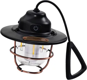 Acouto Retro USB Rechargeable LED Camping Lantern - Portable, Ambience Light for Outdoor Adventures and Emergency Use - Essential Gear for Outdoor Activities