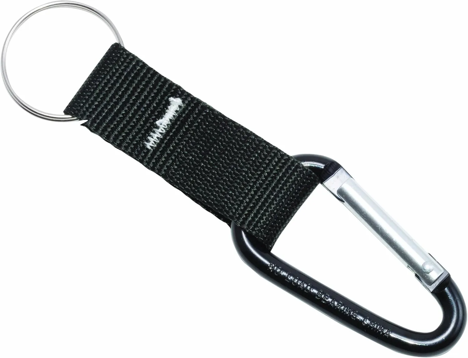 Advantus Carabiner Key Chains, Split Key Rings, Aluminum, Black, 10/Pack