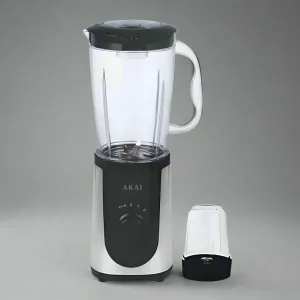 Akai 1.0L Black Stainless Steel Blender With Mill 350W - BD058A-103