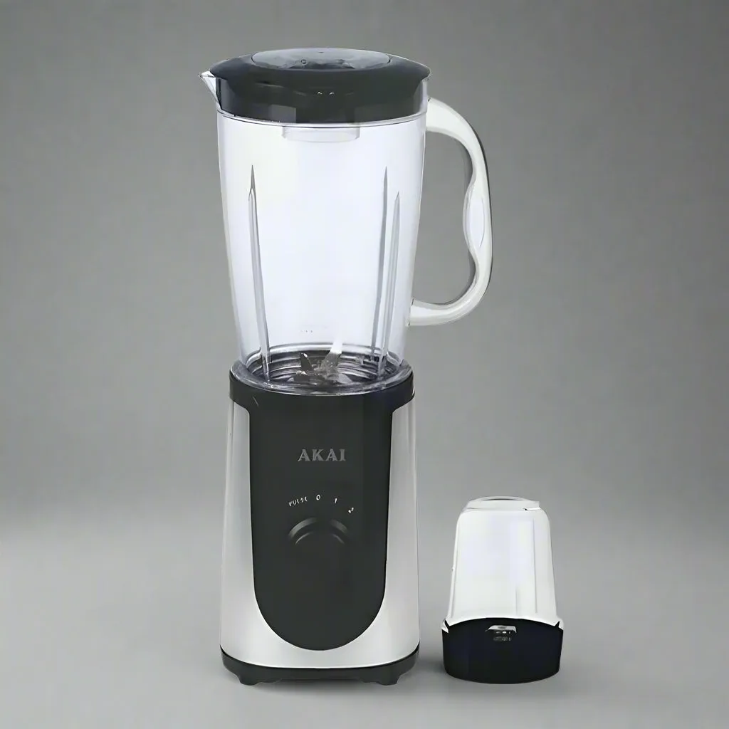 Akai 1.0L Black Stainless Steel Blender With Mill 350W - BD058A-103