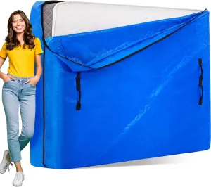 AlexHome Mattress Bag for Moving and Storage,Heavy Duty Tarp Reusable Mattress Storage Bag,Easy Carrier Mattress Moving Cover (Caliking Size)