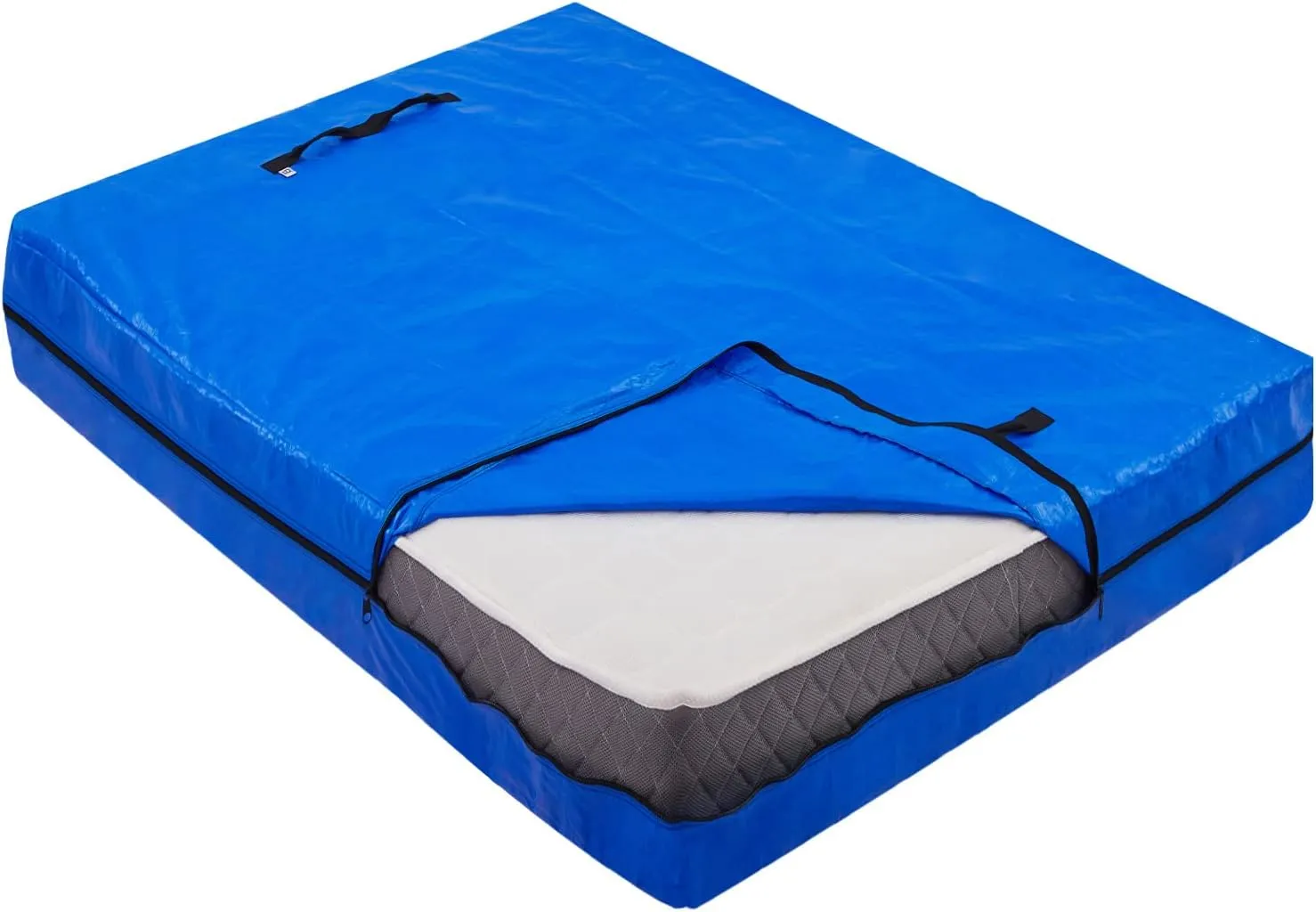 AlexHome Mattress Bag for Moving and Storage,Heavy Duty Tarp Reusable Mattress Storage Bag,Easy Carrier Mattress Moving Cover (Caliking Size)