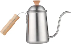 Alipis Japanese Style Kettle Wooden Handle Portable Pull over Kettle Outdoor Tea Pot Stovetop Water Heater for Camping