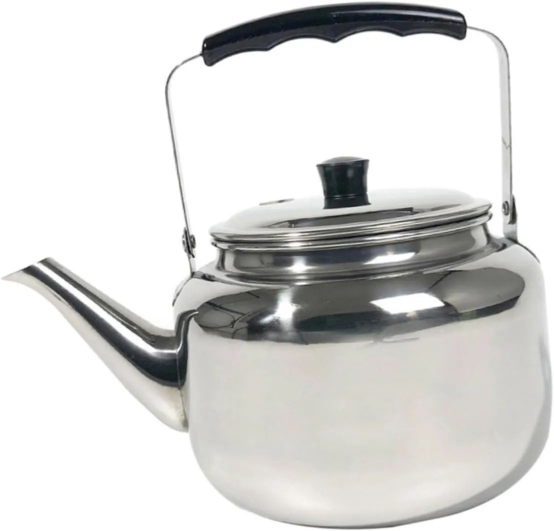 Alipis Kettle Stainless Steel Stovetop Pot for Boiling Water Tea and Soup Metal Design for Camping Hiking and Everyday Use