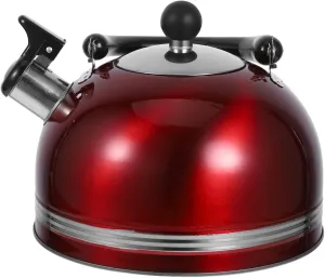 Alipis Stainless Steel Tea Kettle 3l Stovetop Whistling Modern Design Quick Boil Induction Cooktop Compatible