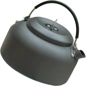 Aluminum Alloy Camping Kettle Portable Water Pot for Outdoor Use Wear Resistant Teapot Lightweight Cookware for Hiking and Travel Durable Camping Accessory