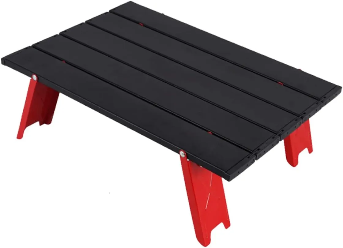 Aluminum Alloy Table Foldable Table Red Aluminum Alloy