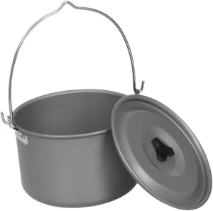 Aluminum Camping Stew Pot with Lid Portable Cooking Set for Outdoor Cooking for People Lightweight and Easy to Transport for Hiking Picnics and Campfires