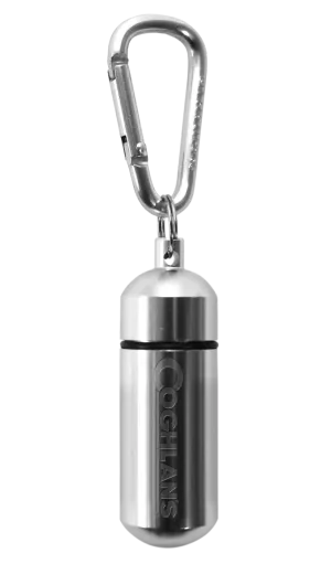 Aluminum Storage Capsule With Carabiner - Small