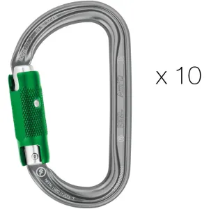 Am'D Aluminum Carabiner - Pin Locking - Gray (10-Pack)