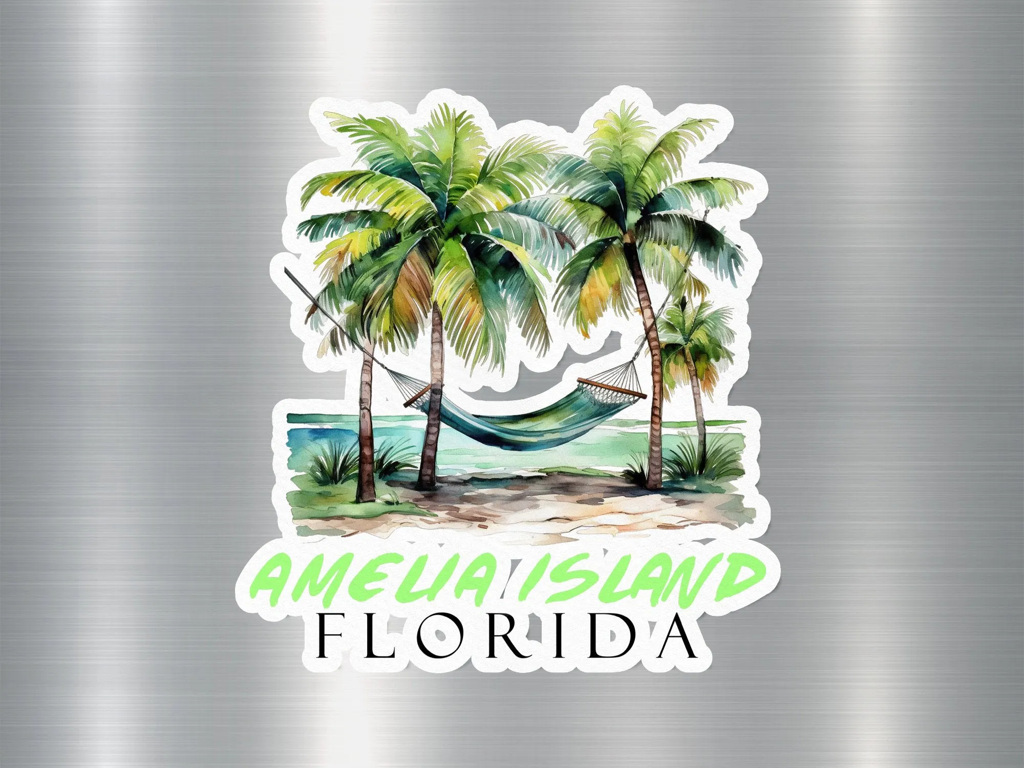 Amelia Island Florida Hammock Sticker