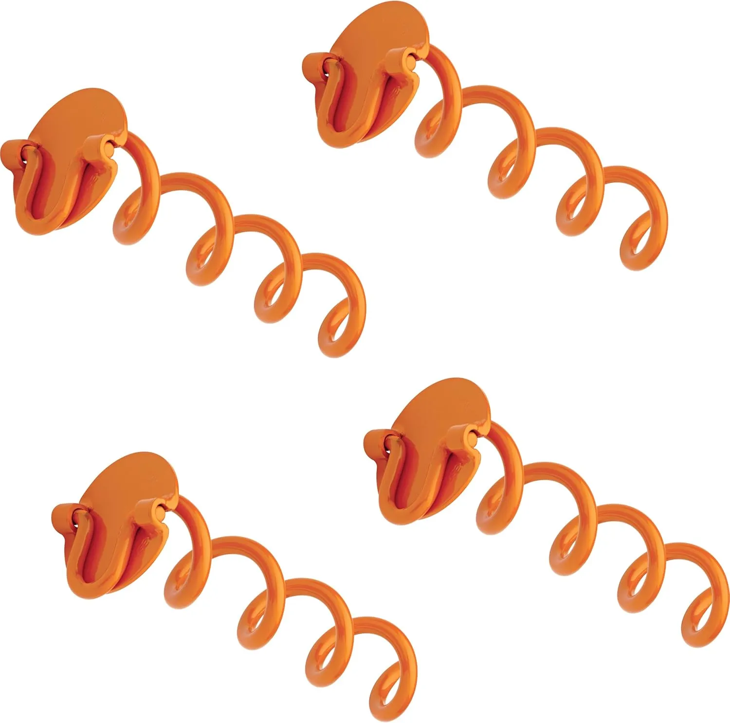ANCFR10-ORG-R Folding Ring Spiral Ground Anchor, 10-inch, 4 Pack