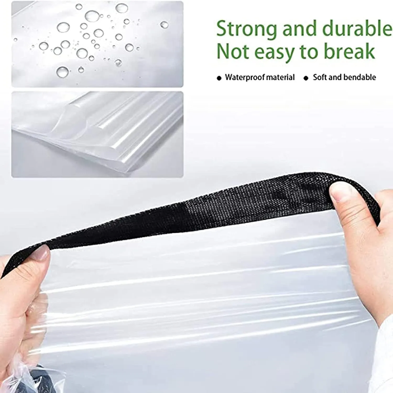 Anti-Aging Insulation PE Tarp Cover Tarpaulin,Dustproof Rainproof Windproof,Clear Tarp with Grommets,Transparent Waterproof Tarpaulin,for Patio Pergola Garden Canopy(3x7 ft (1x2m))