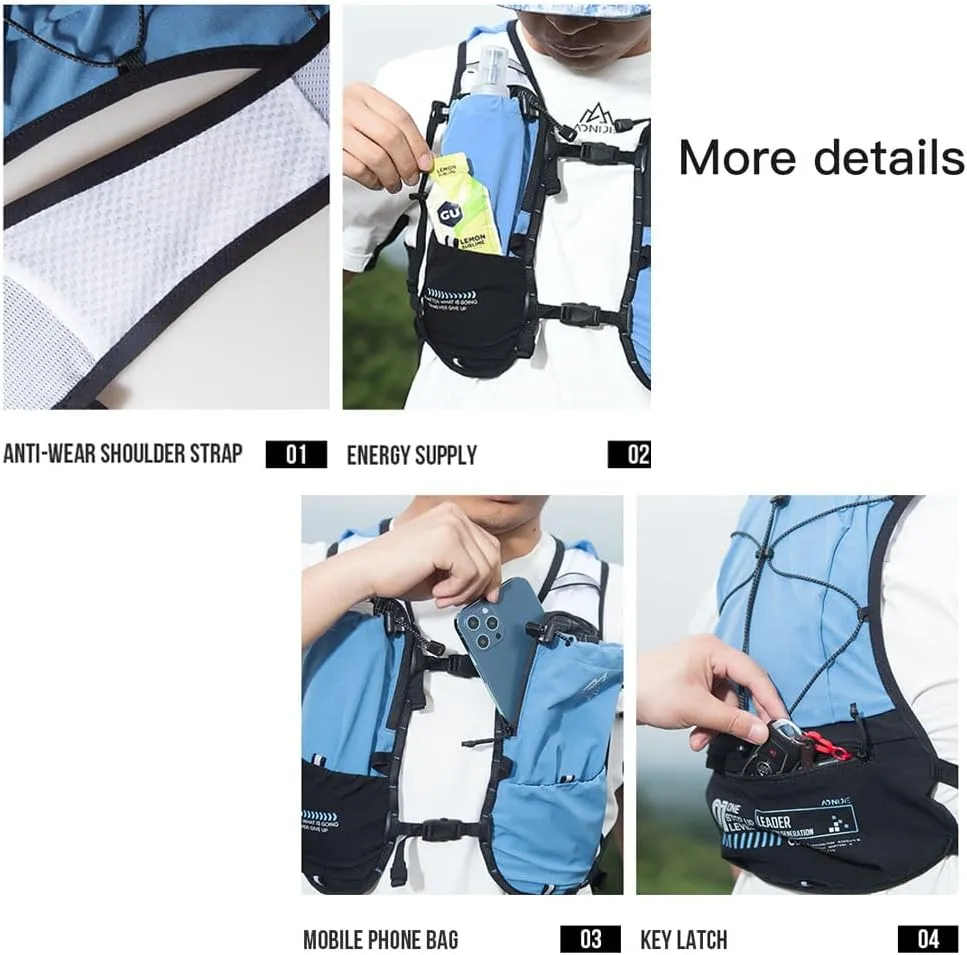AONIJIE 5L Running Backpack, New Breathable and Comfortable Multifunctional Hydrating Backpack Unisex, Suitable for Marathon, Mountaineering, Cycling