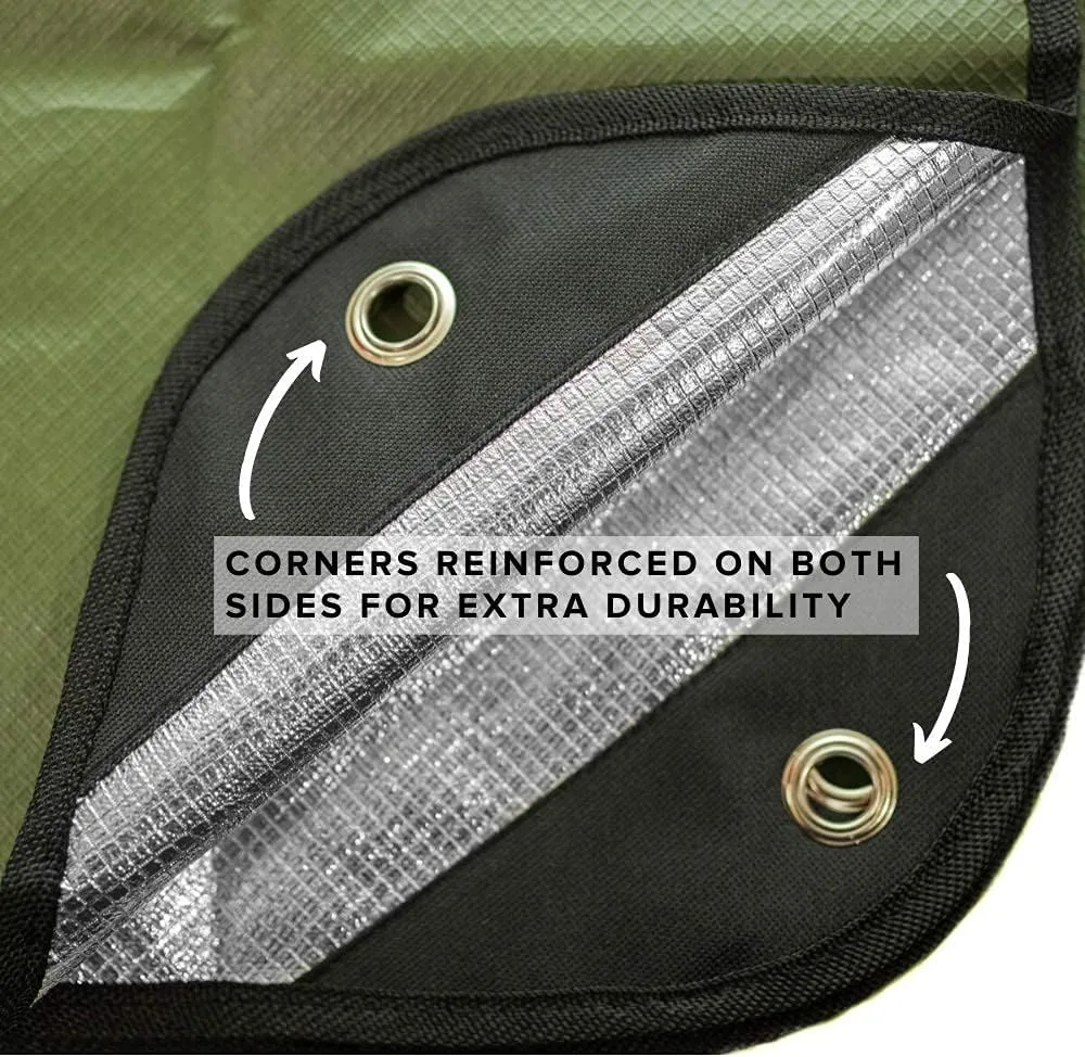 Arcturus Heavy Duty Survival Blanket – Insulated Thermal Reflective Tarp - 60" x 82". All-Weather, Reusable Emergency Blanket for Car or Camping (Olive Green)