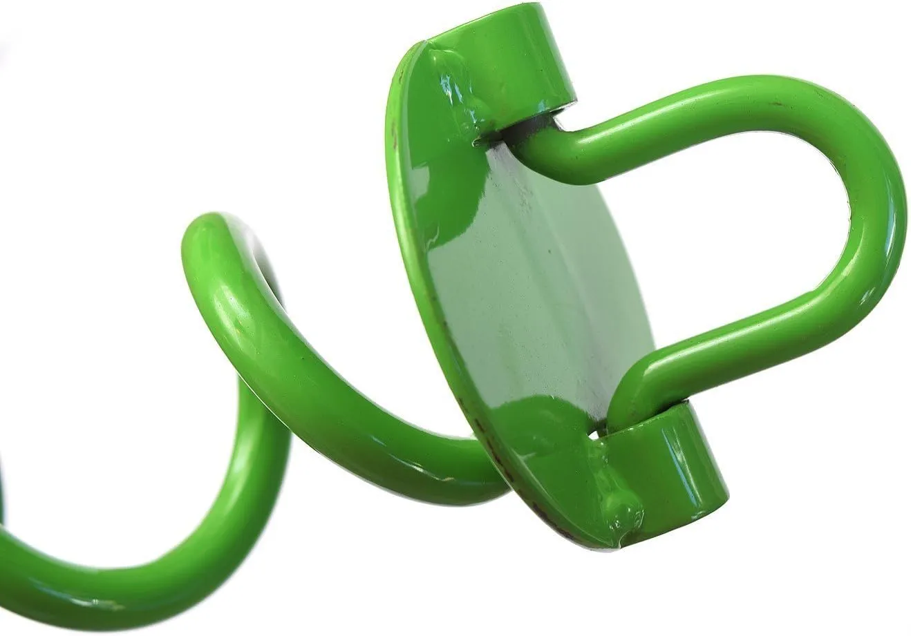 Ashman 16 Inch Spiral Ground Anchor Green Color - Ideal for Securing Animals, Tents, Canopies, Sheds, Car Ports, Swing Sets (Pack of 4)