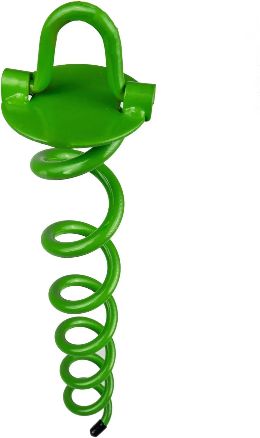 Ashman 16 Inch Spiral Ground Anchor Green Color - Ideal for Securing Animals, Tents, Canopies, Sheds, Car Ports, Swing Sets (Pack of 4)