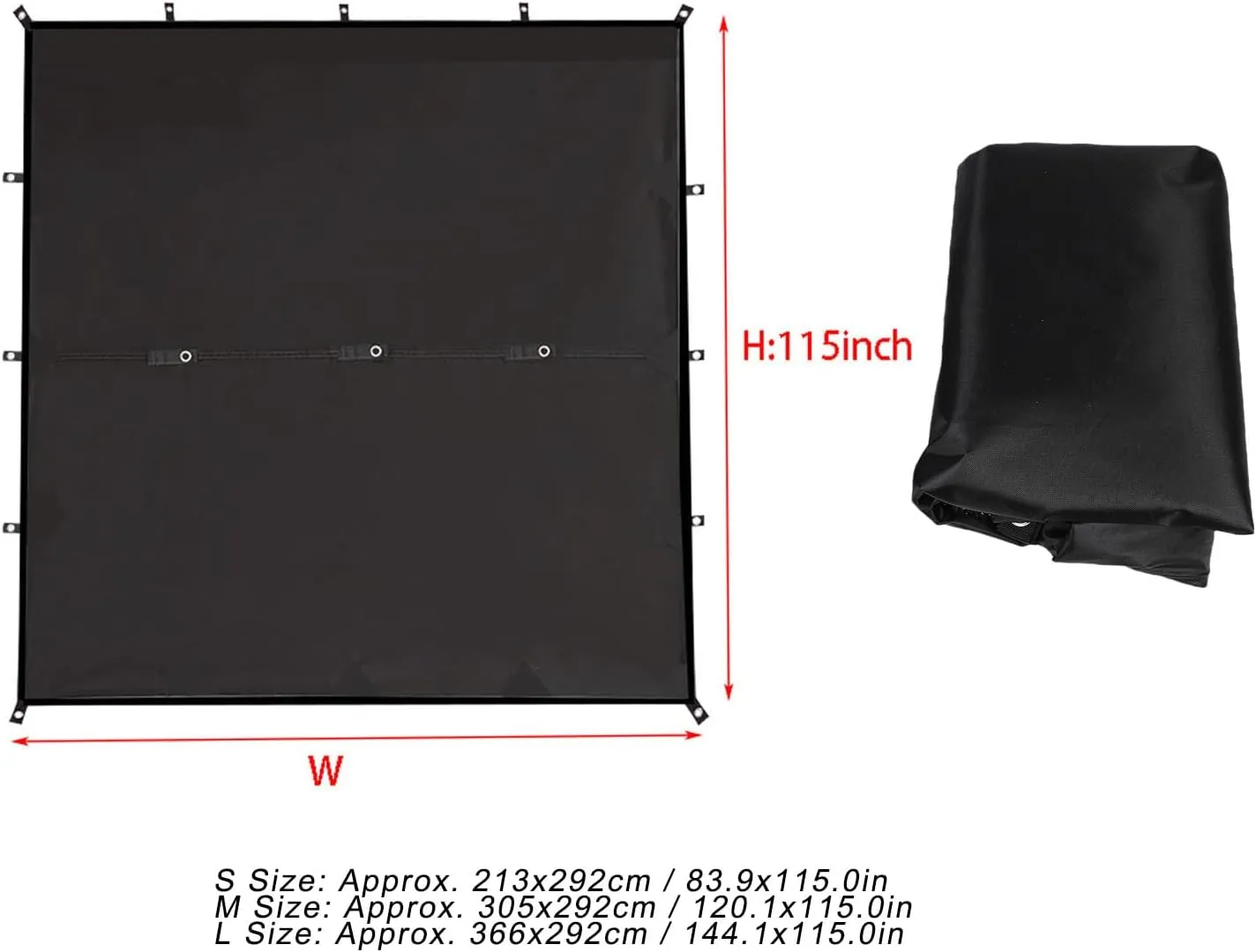 Asixxsix 144x115 Inch 366x292cm Water Proof Tarp, Heavy Duty Large Tarps, with 20M Rope Reinforced Grommets and Edge, U V & Fade Resist Tear Resist Tarps for Outdoor Camping (S)