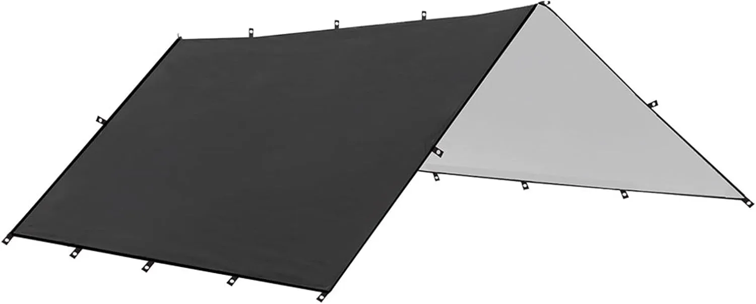 Asixxsix 144x115 Inch 366x292cm Water Proof Tarp, Heavy Duty Large Tarps, with 20M Rope Reinforced Grommets and Edge, U V & Fade Resist Tear Resist Tarps for Outdoor Camping (S)