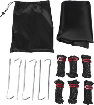 Asixxsix 144x115 Inch 366x292cm Water Proof Tarp, Heavy Duty Large Tarps, with 20M Rope Reinforced Grommets and Edge, U V & Fade Resist Tear Resist Tarps for Outdoor Camping (S)
