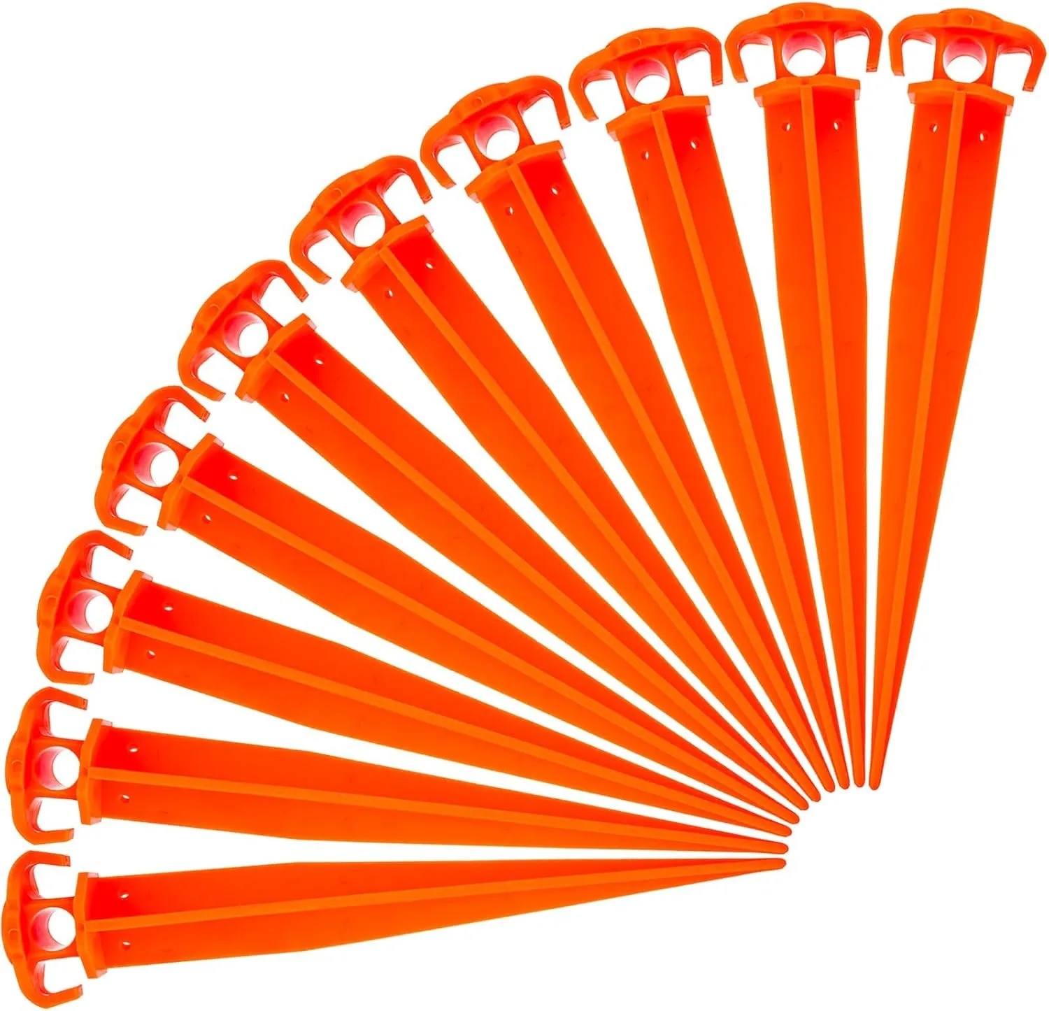 ASR Outdoor Orange Heavy Duty ABS Plastic Tent Stakes Ground Anchor Camping Essentials
