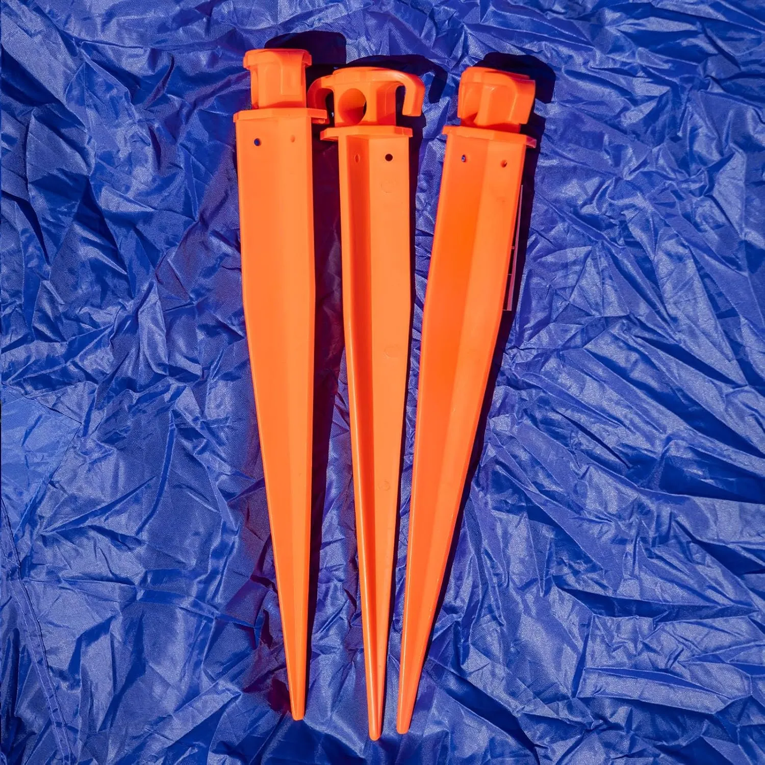 ASR Outdoor Orange Heavy Duty ABS Plastic Tent Stakes Ground Anchor Camping Essentials