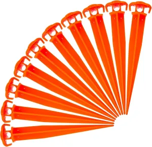 ASR Outdoor Orange Heavy Duty ABS Plastic Tent Stakes Ground Anchor Camping Essentials