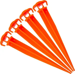 ASR Outdoor Orange Heavy Duty ABS Plastic Tent Stakes Ground Anchor Camping Essentials