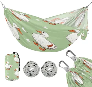ATTX Cute Ducks Camping Hammock - Lightweight & Portable Hammocks, Heavy Duty 330lbs Capacity for Indoor, Hiking, Backpacking, Travel, Backyard, Beach#456