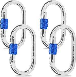 Auto Locking Carabiner Heavy Duty Carabiner, Carabiner Clips(25KN=5600 lbs), Large Carabiner Clip for Keychains,Hammock,Camping, Gym, Hiking, Outdoor,Dog Leash