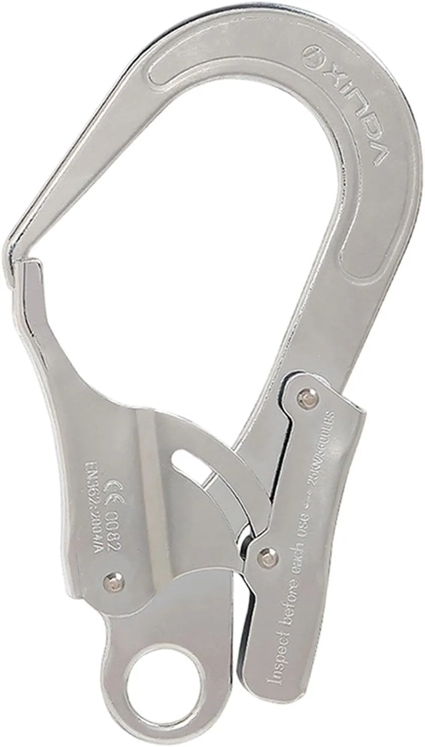 Auto Locking Carabiner Locking Snap Hook Lock Hook 25 kN Portable Metal Heavy Duty Spring Snap Hook Clip for Hiking Hammock