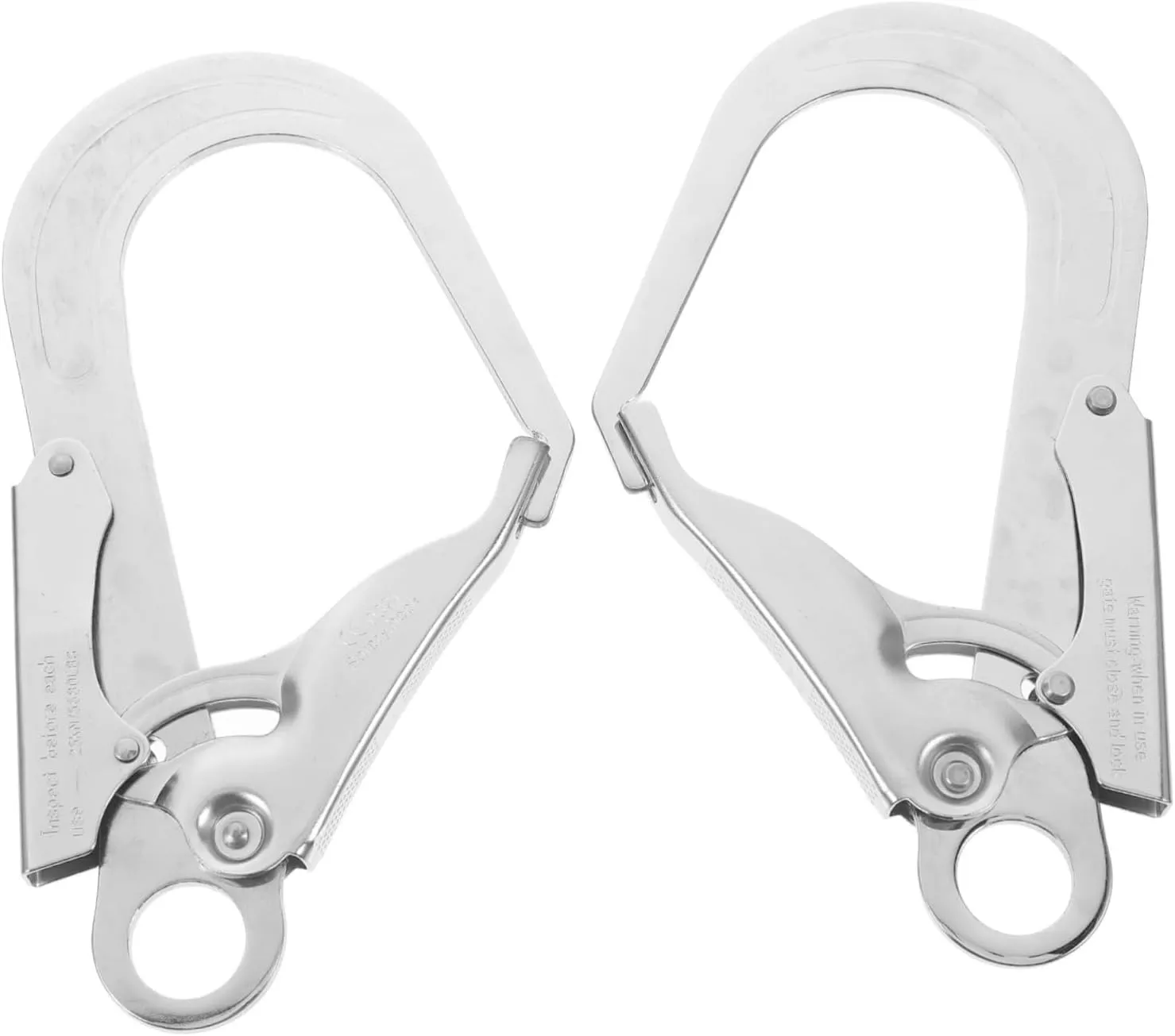 Auto Locking Carabiner Set 2pcs Large for Rock Climbing Heavy Duty Safety Locking Hooks