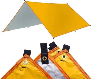 Awning Waterproof Tarp Tent Shade Ultralight Garden Canopy Sunshade Outdoor Camping Hammock Rain Fly Beach Sun Shelter (Color : Yellow, Size : 3 * 5M)
