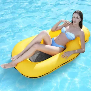 Bachelorette Pool Floats - Large 55"X37" Non Inflatable Adult Blue Water Hammock for Sun Tanning