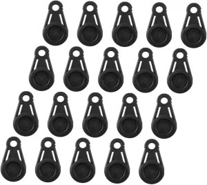 balacoo 20pcs Tent Tarp Camping Duty Clips Shade with Canvas Tarp Tarps Tarp Tent Tents Clamp Awning Hiking Tent Clamps Windproof Rope Buckle for Tent Tarp Clamps Plastic Black